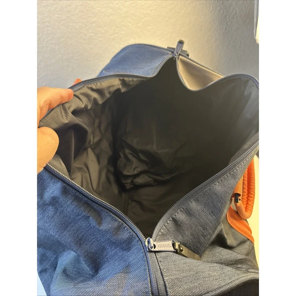 Herschel Supply Co Duffel Bag Blue Gray Weekender Travel Gym Overnight Tote